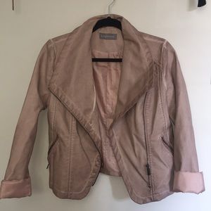 Pink leather jacket